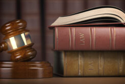 gavel and law books