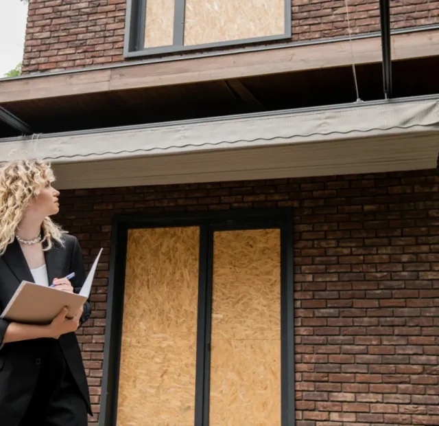 damaged home