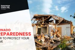 Home damaged by tornado