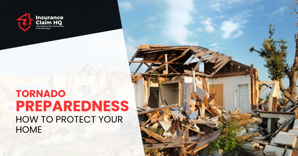 Home damaged by tornado