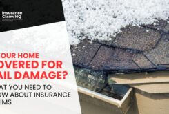 Hailstones on a roof